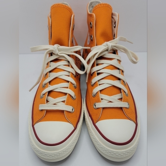 Converse × Come Tees Chuck 70s Star Path orange canvas hi-top sneakers WMS 6.5 - Picture 7 of 17